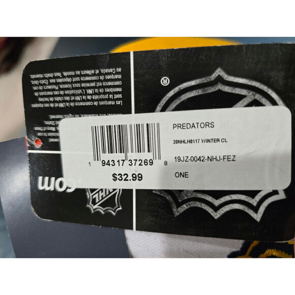 NWT Nashville Predators Fanatics Cap Winter Classic 2020 Dallas TX yellow White - Picture 10 of 10